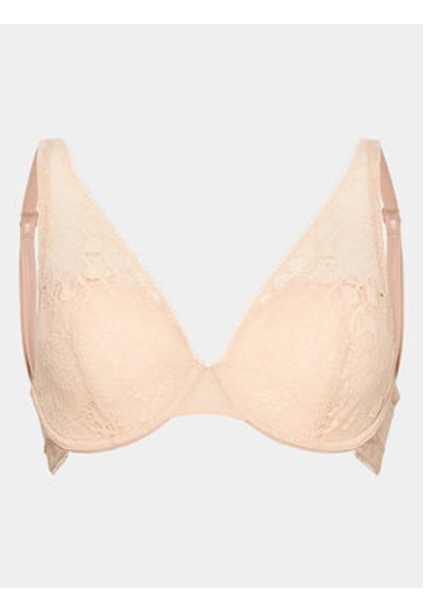 Chantelle Biustonosz z fiszbiną Day To Night C15F70 Beżowy. Kolor: beżowy. Materiał: syntetyk