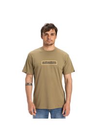 Quiksilver - Koszulka z krótkim rękawem dla Mężczyzn EV SUN DAGGER Beżowy. Kolor: beżowy. Materiał: jersey, bawełna. Długość rękawa: krótki rękaw. Długość: krótkie. Wzór: nadruk