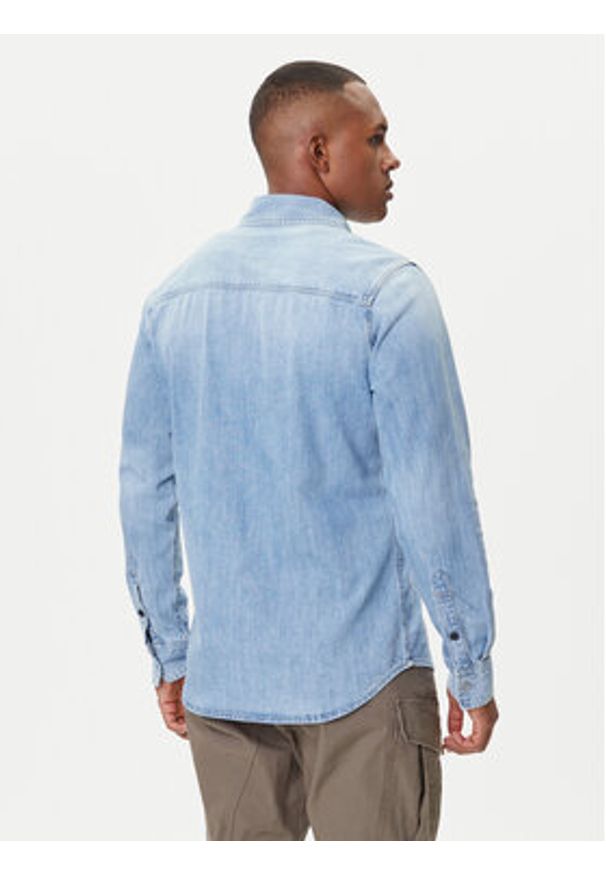 G-Star RAW - G-Star Raw Koszula jeansowa D27681-D252 Błękitny Slim Fit. Kolor: niebieski. Materiał: bawełna