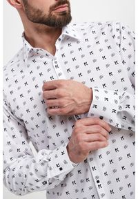 Karl Lagerfeld - Koszula męska popelinowa z logo KARL LAGERFELD