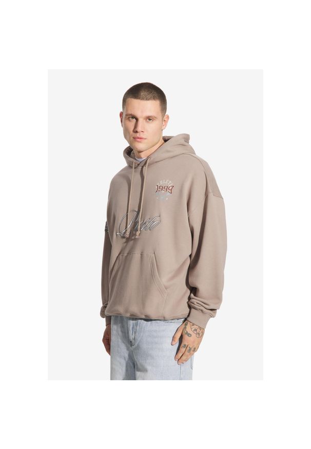 Bluza sportowa męska Prosto Football z kapturem. Typ kołnierza: kaptur. Kolor: beżowy. Sport: piłka nożna