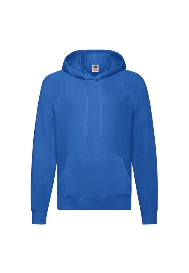 FRUIT OF THE LOOM - Lekka Męska Bluza Z Kapturem. Typ kołnierza: kaptur. Kolor: niebieski