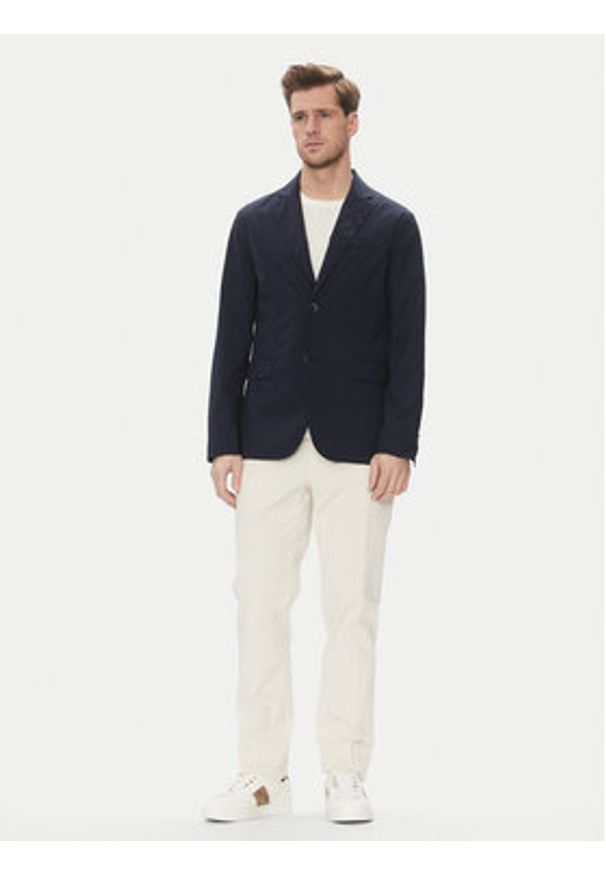 Marciano Guess Marynarka 5GHN40 2296Z Granatowy Regular Fit. Kolor: niebieski. Materiał: syntetyk