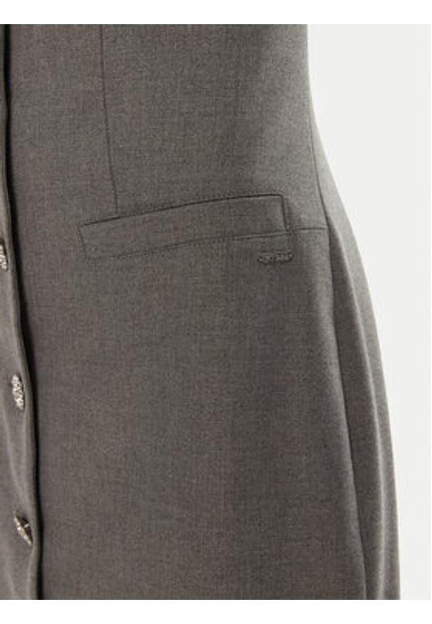 Guess Sukienka koktajlowa Doris W4BK11 WGIF2 Szary Slim Fit. Kolor: szary. Materiał: wiskoza, syntetyk. Styl: wizytowy