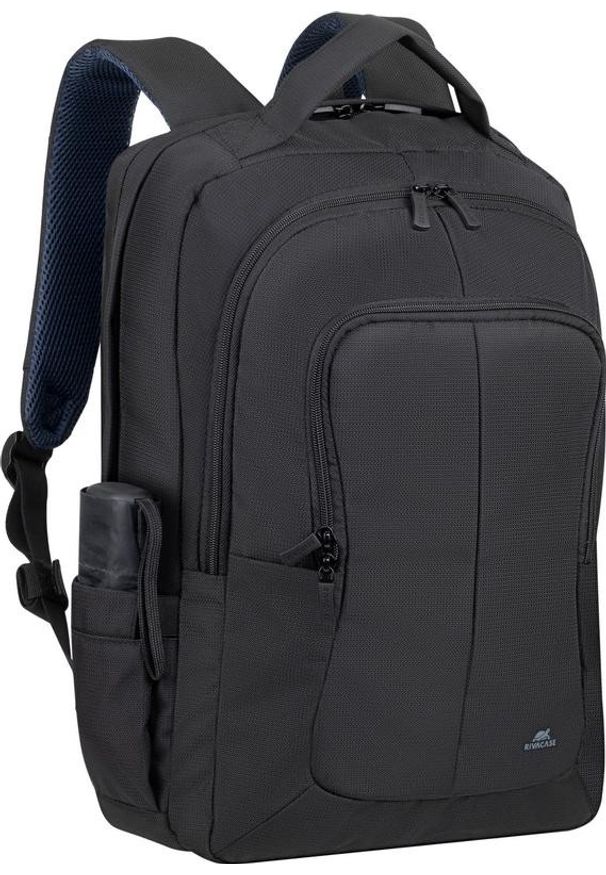 RIVACASE - Plecak Rivacase 8460 czarny. Kolor: czarny. Materiał: poliester, materiał. Wzór: paski. Styl: młodzieżowy, elegancki, casual