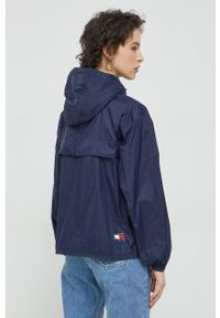 Tommy Jeans kurtka damska kolor granatowy przejściowa oversize. Typ kołnierza: kaptur. Kolor: niebieski. Materiał: poliamid. Długość: krótkie #2