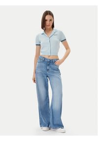 Guess Jeans Kardigan W5GR03 Z3HO2 Błękitny Regular Fit. Kolor: niebieski. Materiał: syntetyk #3