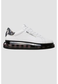 Karl Lagerfeld - KARL LAGERFELD Białe męskie sneakersy KAPRI KUSHION Lo Lace Lthr, Rozmiar 45. Kolor: biały