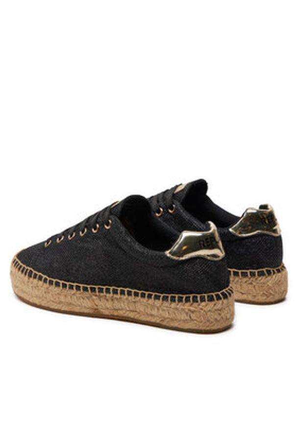 Replay Espadryle GWF22 .000.C0024S Czarny. Kolor: czarny. Materiał: skóra