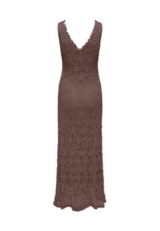 only - ONLY Sukienka wieczorowa Albina 15372795 Brązowy Regular Fit. Kolor: brązowy. Materiał: syntetyk. Styl: wizytowy