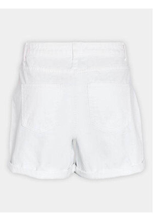 Noisy may - Noisy May Szorty jeansowe Smiley 27029288 Biały Relaxed Fit. Kolor: biały. Materiał: bawełna