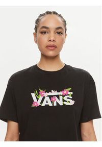 Vans T-Shirt Fleurs Os Crop Ss VN000JG7 Czarny Regular Fit. Kolor: czarny. Materiał: bawełna #6