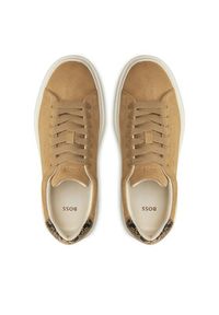 BOSS Sneakersy Amber Tenn 50536263 Beżowy. Kolor: beżowy. Materiał: zamsz, skóra #3