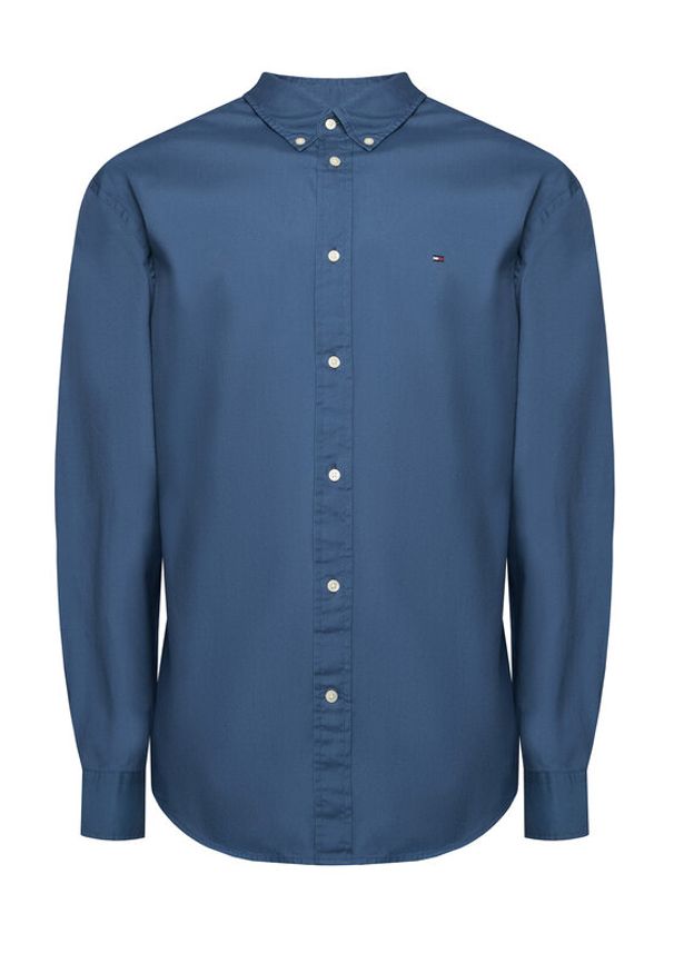 TOMMY HILFIGER - Tommy Hilfiger Koszula MW0MW37550 Niebieski Regular Fit. Kolor: niebieski. Materiał: bawełna