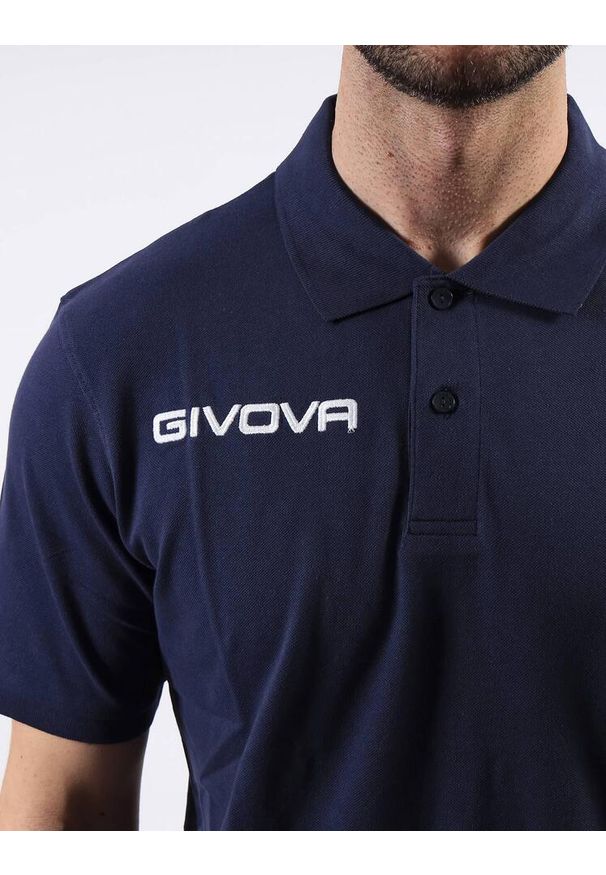 Givova Polo Cotone Piquet Lato L - Koszula Polo z Oddychającego Bawełny. Okazja: do pracy. Typ kołnierza: polo. Kolor: wielokolorowy. Materiał: bawełna. Sezon: lato