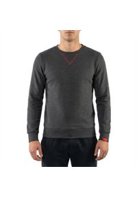 LEGEA - bluza z bawełny damska NEBI ciemnoszara. Kolor: szary, wielokolorowy, pomarańczowy. Materiał: bawełna. Długość rękawa: długi rękaw. Długość: długie. Sport: fitness #1