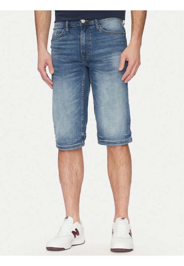 Blend Szorty jeansowe 20713328 Niebieski Relaxed Fit. Kolor: niebieski. Materiał: bawełna