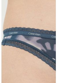 Calvin Klein Underwear stringi kolor niebieski. Kolor: niebieski #2