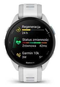 GARMIN - Zegarek sportowy Garmin Forerunner 165 biały. Rodzaj zegarka: smartwatch. Kolor: biały. Styl: sportowy #6