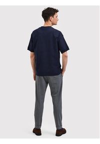 Selected Homme T-Shirt Corton 16085663 Granatowy Oversize. Kolor: niebieski. Materiał: bawełna #5