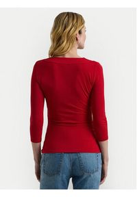 Lauren Ralph Lauren - LAUREN RALPH LAUREN Bluzka 200824366021 Czerwony Slim Fit. Kolor: czerwony. Materiał: wiskoza #4