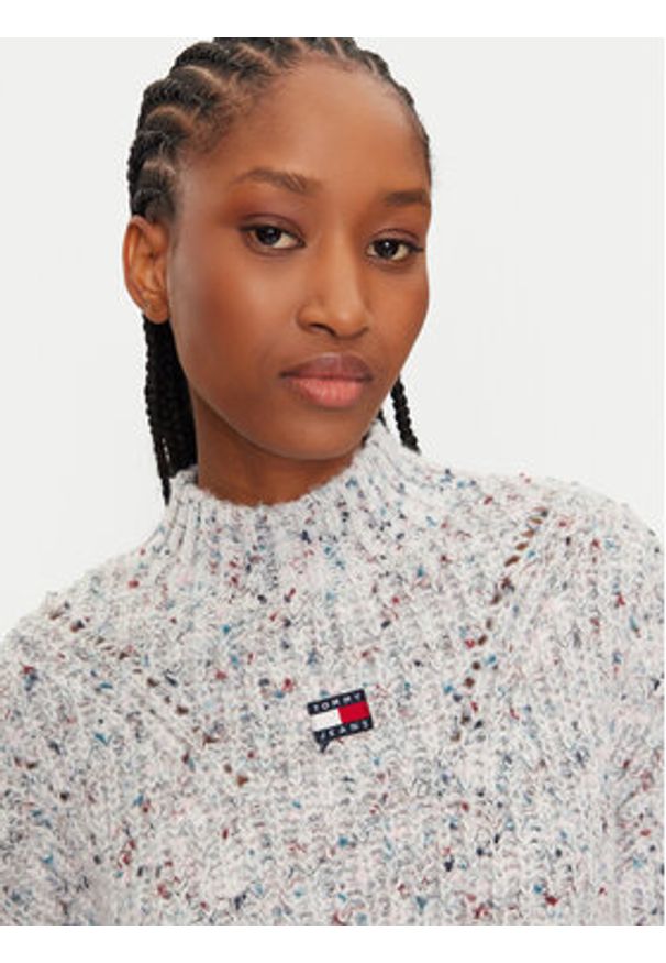 Tommy Jeans Sweter DW0DW18673 Kolorowy Regular Fit. Materiał: syntetyk. Wzór: kolorowy