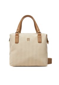 TOMMY HILFIGER - Tommy Hilfiger Torebka Poppy Summer Small Tote AW0AW17202 Beżowy. Kolor: beżowy