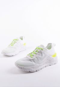 Born2be - Biało-Limonkowe Buty Sportowe Aranilla. Kolor: zielony #5