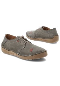 Szare Półbuty Artiker Płaskie Obuwie Damskie. Okazja: na co dzień. Zapięcie: sznurówki. Kolor: szary. Materiał: skóra. Szerokość cholewki: normalna. Styl: klasyczny, casual, elegancki #7