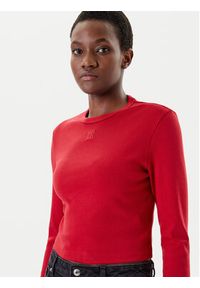 Hugo - HUGO Bluzka Dafilomena_3 50518378 Czerwony Slim Fit. Kolor: czerwony. Materiał: bawełna #3