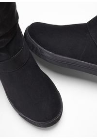 bonprix - Kozaki zimowe. Zapięcie: klamry, sprzączka. Kolor: czarny. Materiał: skóra. Sezon: zima #2