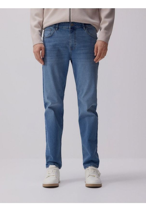Reserved - Jeansy slim fit - niebieski. Kolor: niebieski