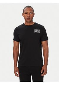 Kappa T-Shirt 322P14W Czarny Regular Fit. Kolor: czarny. Materiał: bawełna #1