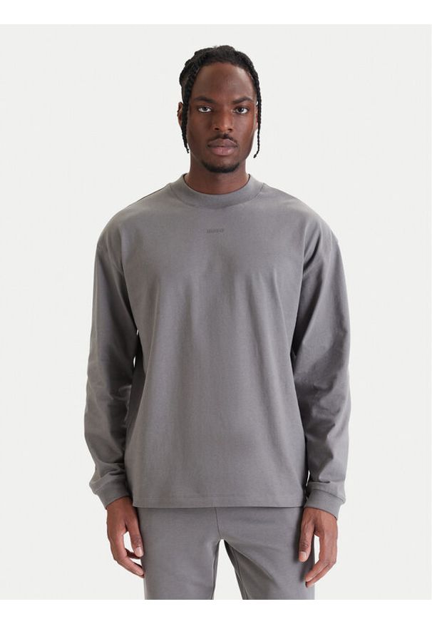 Hugo - HUGO Bluza Daposo 50511029 Szary Relaxed Fit. Kolor: szary. Materiał: bawełna