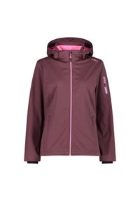 Kurtka przeciwdeszczowa z kapturem dla kobiet CMP. Typ kołnierza: kaptur. Kolor: fioletowy, wielokolorowy, różowy. Sezon: wiosna. Sport: turystyka piesza #1