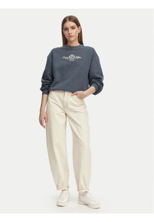 TOMMY HILFIGER - Tommy Hilfiger Bluza Crest Embroidery WW0WW48733 Granatowy Relaxed Fit. Kolor: niebieski. Materiał: bawełna