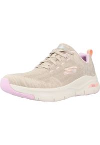 skechers - Buty Kobieta Skechers Arch Fit szary. Kolor: beżowy