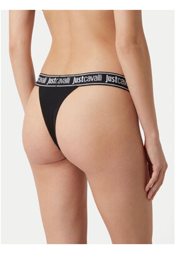 Just Cavalli Komplet stringów 80PAJU01 CJUT2 Czarny. Kolor: czarny. Materiał: bawełna