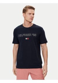 TOMMY HILFIGER - Tommy Hilfiger T-Shirt 85' MW0MW34427 Granatowy Regular Fit. Kolor: niebieski. Materiał: bawełna