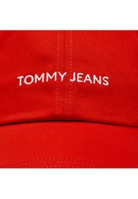 Tommy Jeans Czapka z daszkiem Linear Logo AM0AM12024 Czerwony. Kolor: czerwony. Materiał: bawełna