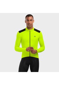 SIROKO - Mężczyzna Kolarstwo Męska termoaktywna koszulka rowerowa M4 Atlantis Neonowy. Kolor: wielokolorowy, czarny, żółty. Materiał: materiał. Długość rękawa: długi rękaw. Długość: długie. Sport: kolarstwo #1