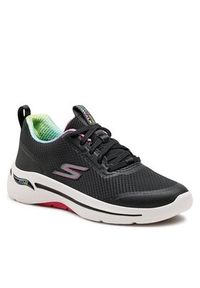 skechers - Skechers Sneakersy Go Walk Arch Fit 124868/BKHP Czarny. Kolor: czarny. Materiał: materiał