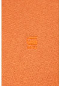 G-Star RAW - G-Star Raw bluza męska kolor pomarańczowy z kapturem gładka. Okazja: na co dzień. Typ kołnierza: kaptur. Kolor: pomarańczowy. Materiał: włókno, dzianina, materiał. Wzór: gładki. Styl: casual