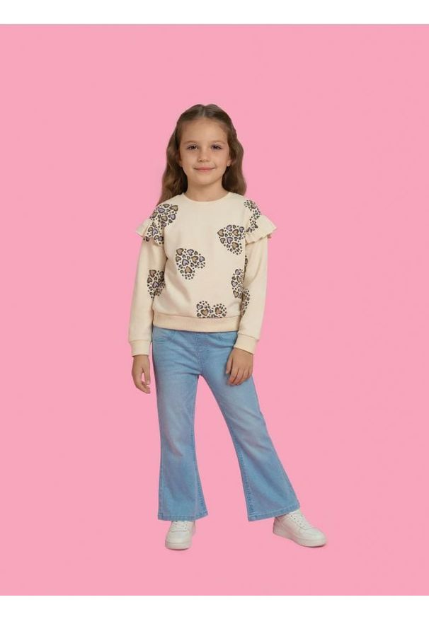 Sinsay - Spodnie jeansowe flare - niebieski. Kolor: niebieski