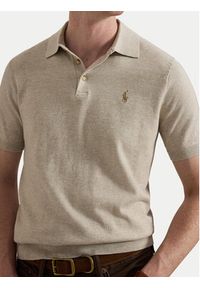 Polo Ralph Lauren Polo 710980682504 Beżowy Regular Fit. Typ kołnierza: polo. Kolor: beżowy. Materiał: bawełna #2