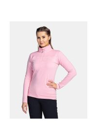 Damska elastyczna warstwa środkowa Kilpi MONTALE-W. Kolor: różowy. Materiał: polar. Sport: turystyka piesza #1