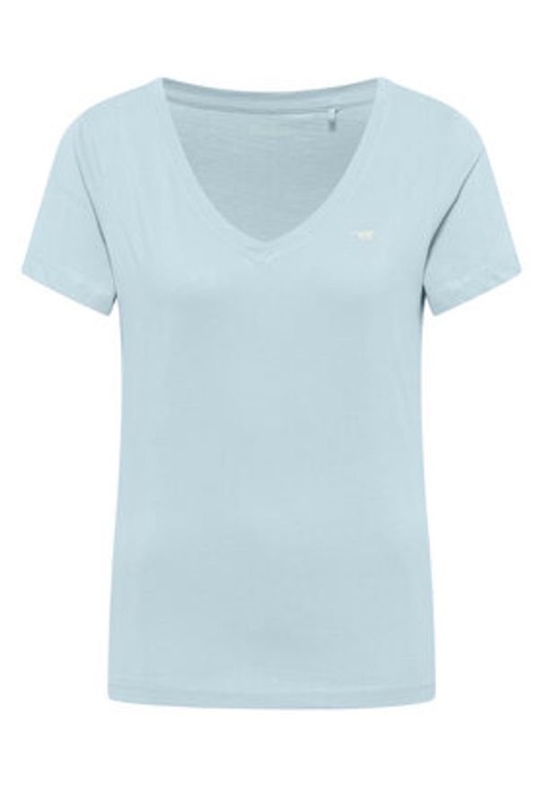 Mustang T-Shirt Beverly 1016517 Zielony Slim Fit. Kolor: zielony. Materiał: bawełna