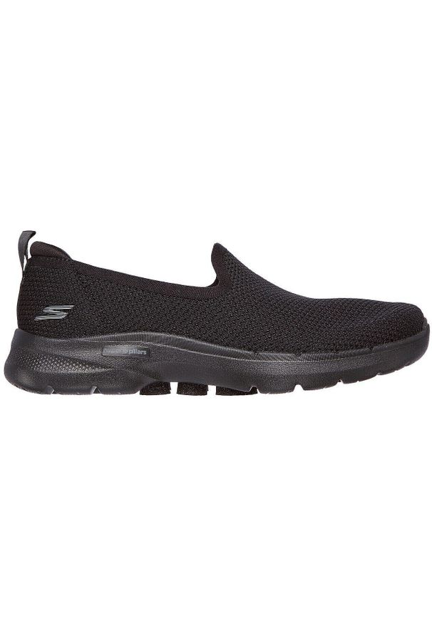 skechers - Adidasy Skechers Go Walk 6 - Clear Vi, Kobiety. Kolor: czarny. Materiał: materiał. Model: Skechers Sport. Sport: turystyka piesza