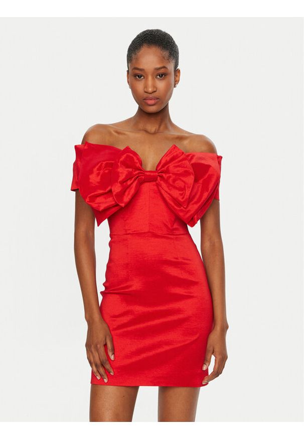 BARDOT - Bardot Sukienka koktajlowa 54327DB2 Czerwony Slim Fit. Kolor: czerwony. Materiał: syntetyk. Styl: wizytowy