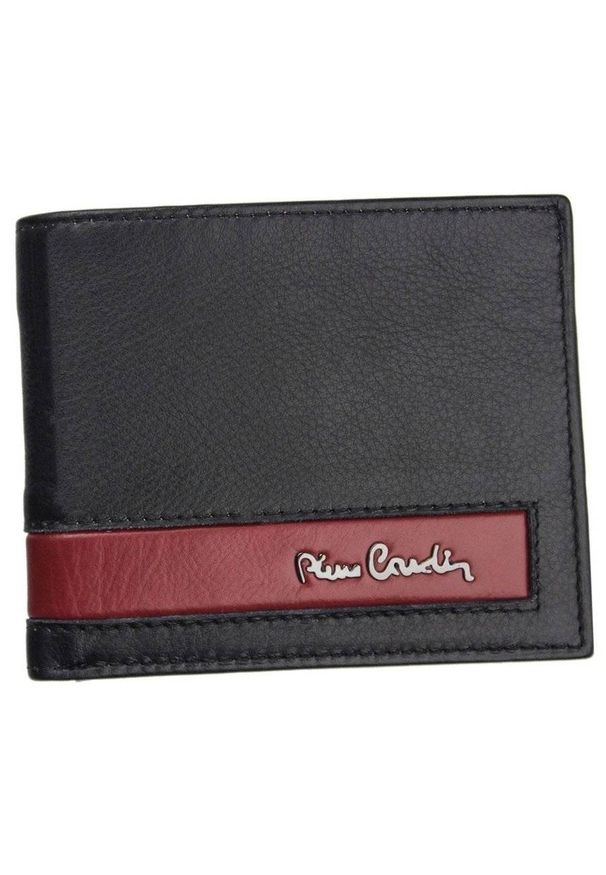 Portfel męski czarny Pierre Cardin 8824 TILAK26 CZA+CZE. Kolor: czarny. Materiał: skóra